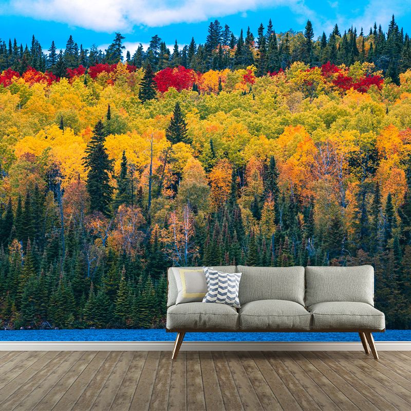 Contemporary Forest Landscape Home Mural Mildew Resistant Wall Decor for Bedroom