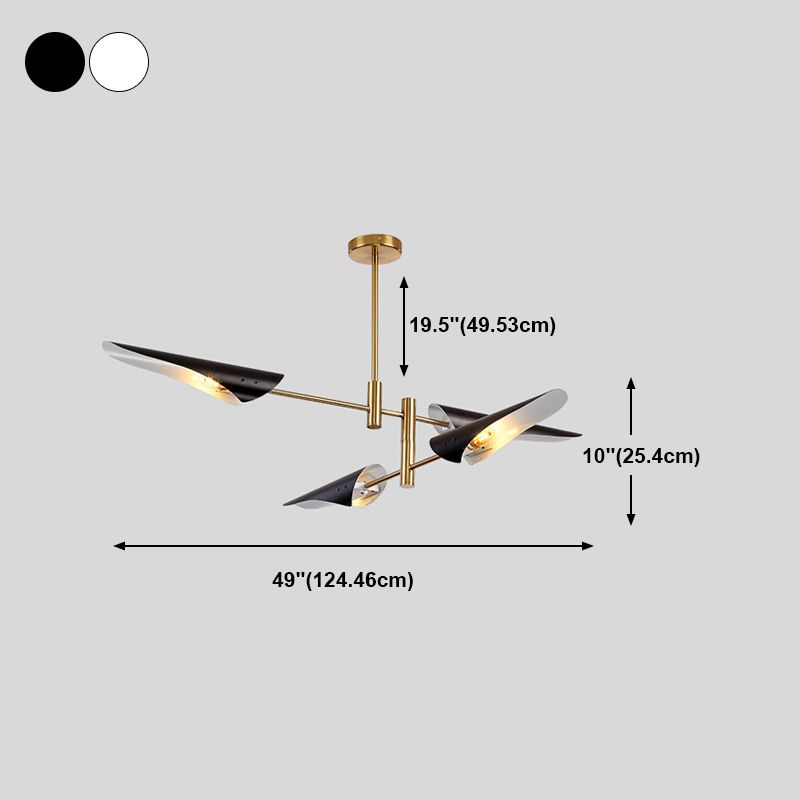 Sputnik Chandelier Light Fixture Metal Simple Chandelier Lighting for Bedroom