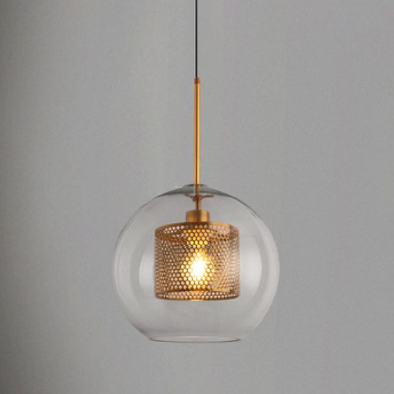 Contemporary Hanging Light Glass Shade Pendant Lighting Fixture for Sitting Room