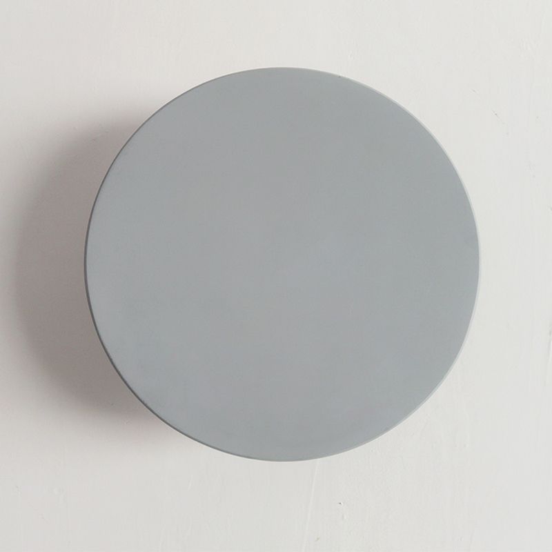 Round Simplicity Light Fixture Indoor Warm Lighting Fixtures in Gray for Bedroom