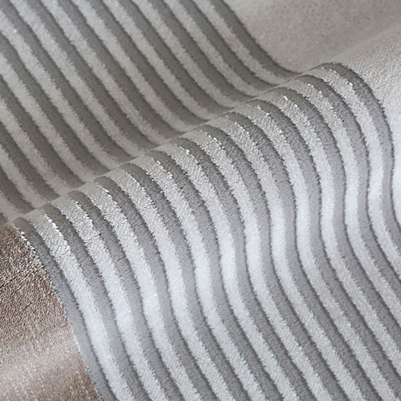 Khaki Modern Carpet Geometric Pattern Polyester Area Rug Easy Care Rug for Home Decor