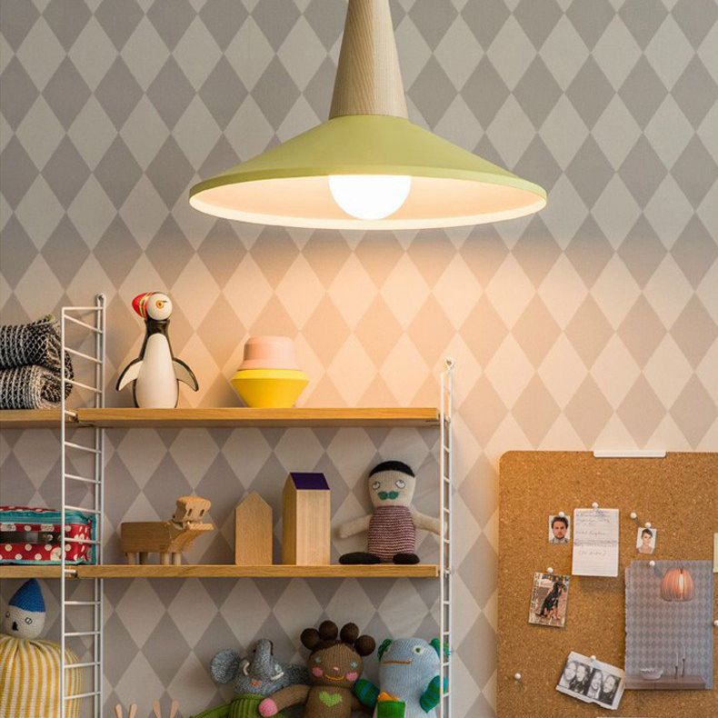 Trota in legno in metallo Trota sospesa a sospensione Simplicità Simplicità Apparecchio di illuminazione a sospensione per camera da letto