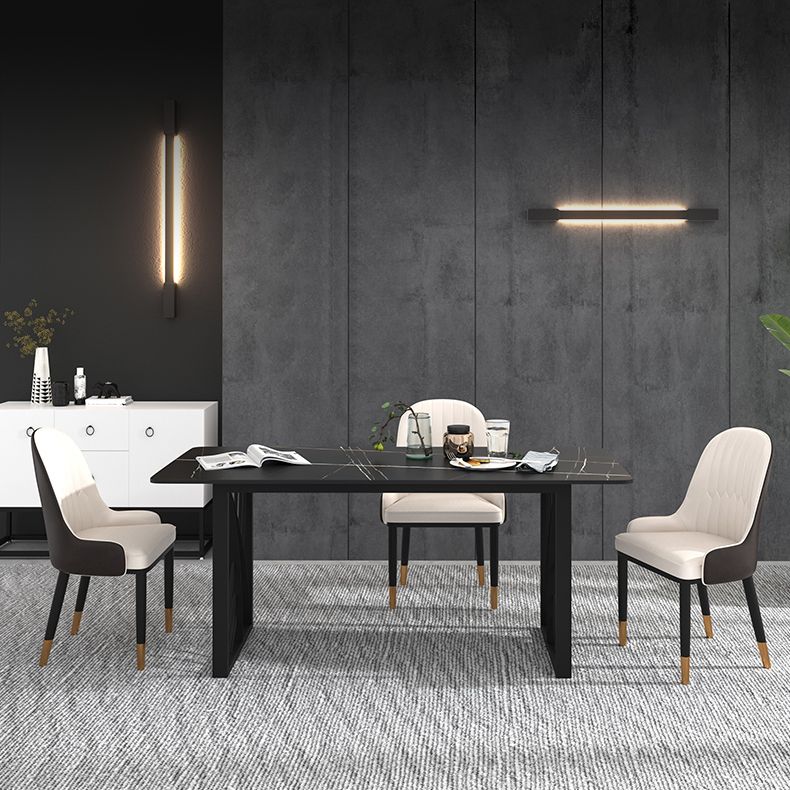 1/2/4/5/7 Pieces Dinette Set Modern Sintered Stone Dining Table Set with Chairs