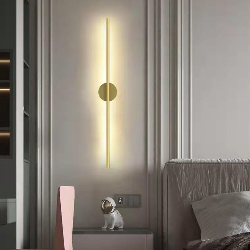 Metal Linear Sconces Indoor Contemporary 1 Light Wall Light Fixture for Bedroom