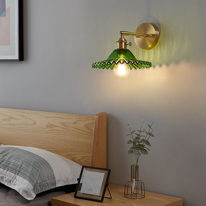 1-Light Geometric Wall Lights Modern Style Glass Wall Lighting Ideas