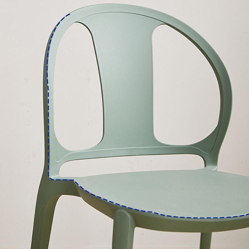Dining Room Plastic Dining Chair Contemporary Stacking Side Chair