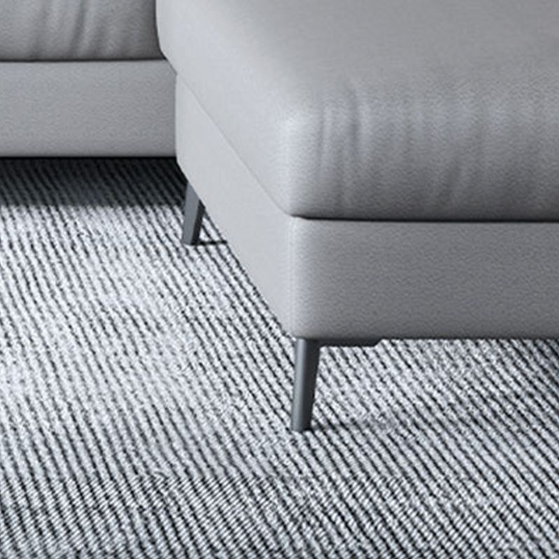 Nordic Cushions Stationary Sectional Faux Leather Living Room Pillow Top Arm Seating