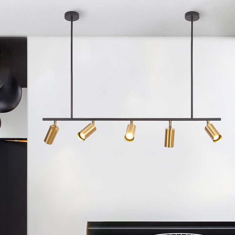 Half Cylinder Shape Modern Style Island Pendant Metal Island Light Fixtures