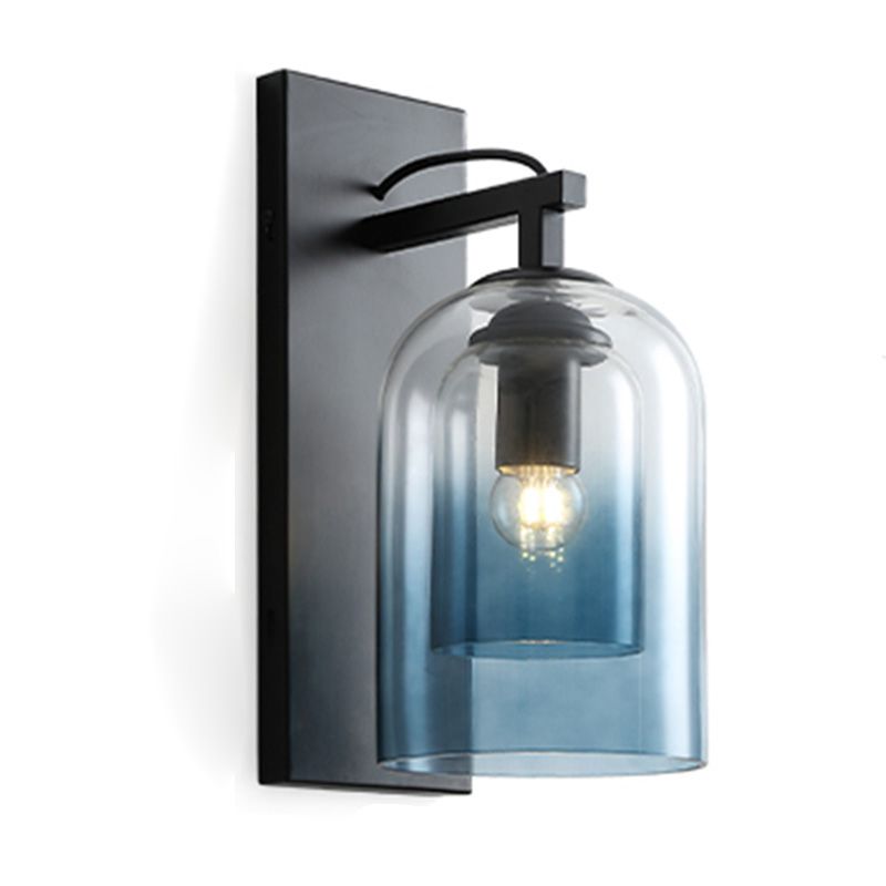 Glass Shaded Wall Sconce Lighting Simplicity Style Wall Mount Lighting for Bedroom