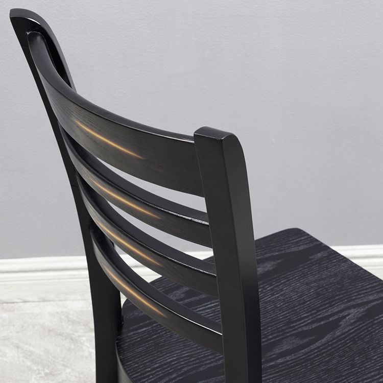 Chaise d'appoint de salle à manger traditionnelle en bois, chaise à dossier en échelle de 16,5 pouces de large pour un usage domestique