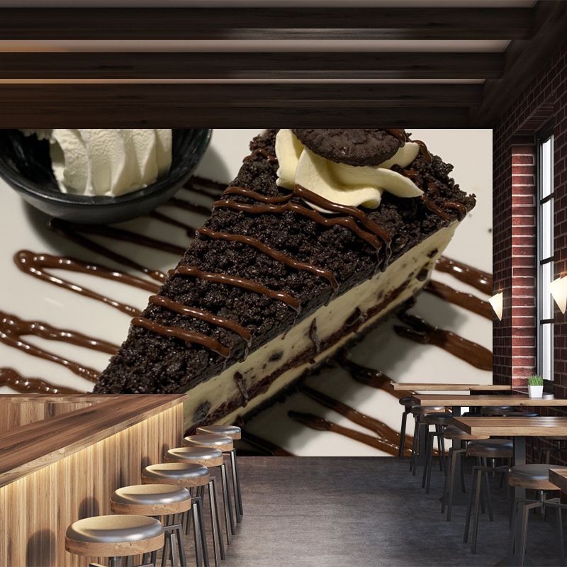 Minimalism Style Cake Dessert Mural for Dessert Shop Baking Shop, Waterproofing
