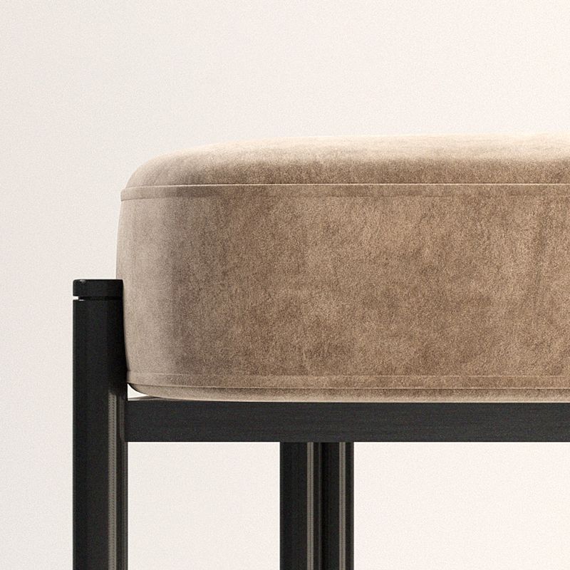 Industrial Velvet Dining Room Chair Open Back Dining Side Chair for Restaurant Use