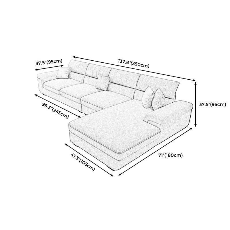 Moderne reversible Chaise 137 "Sektionen mit Kissen ausgestoßen Arm