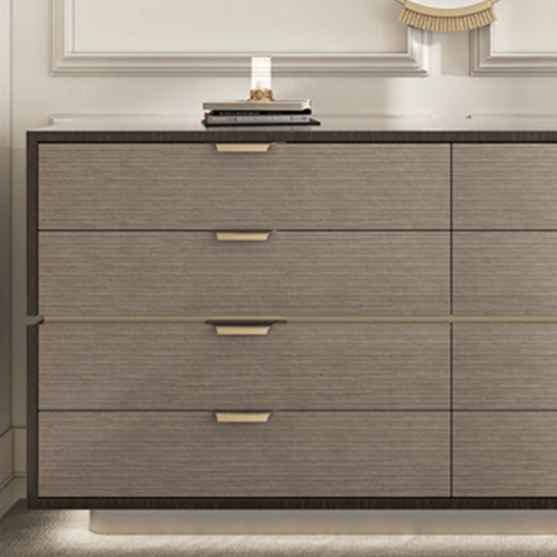 Ultra-Modern Double Dresser Horizontal Birch Storage Chest Dresser for Bedroom