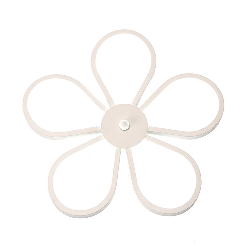 Mur à fleurs acrylique Light Mothed Modern White LED Pince Lumière en lumière chaude / blanche pour la salle à manger