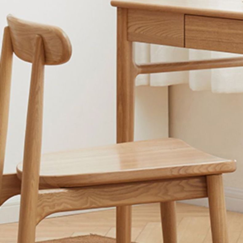 Modern Style Arm Chair Wood Open Back Dining Room Chair for Kitchen