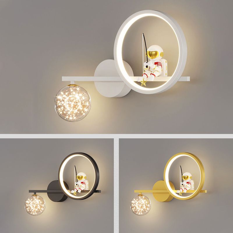 Children LED Wall Mount Light Cartoon Wall Light with Acrylic Shade for Bedroom
