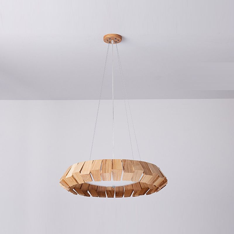 Contemporary Wooden Hanging Light Household Pendent Lighting Fixture for Living Room