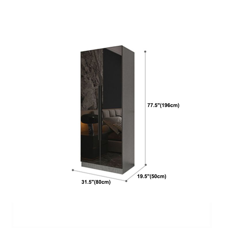 Modern Style Wardrobe Grey Colour Glass Wardrobe Closet for Bedroom