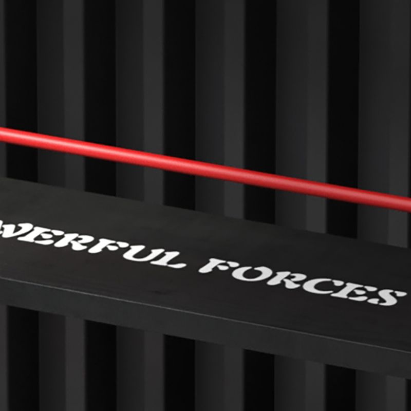 Industrial Wood Bar Table with Rectangle Table Top Red Trestle Table - 45.28" H