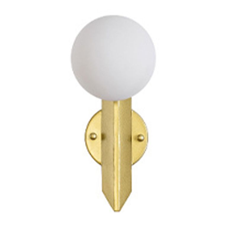 Modern Style Wall Sconce Glass 1 Light Ball Shape Sconces for Bedroom