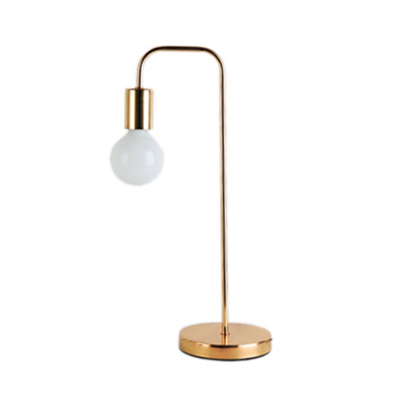 Stile moderno a forma unica lampada da tavolo in metallo luce da tavolo singolo