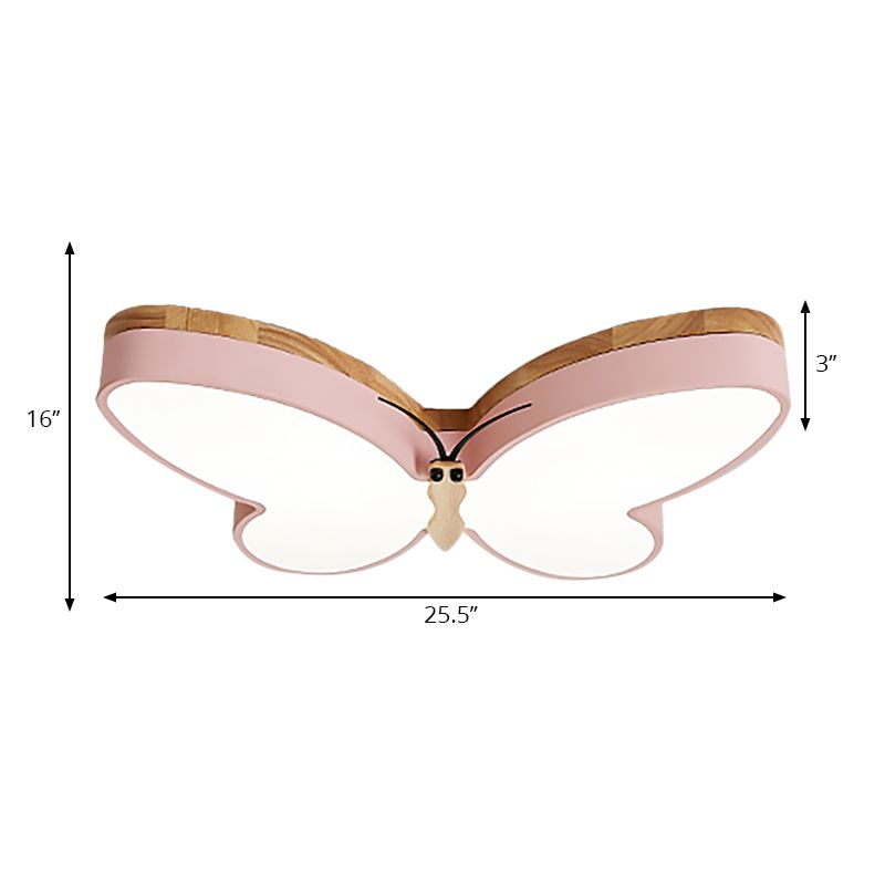 Schmetterlingsförmige Wohnzimmer-LED-Deckenleuchte aus Acryl, zeitgenössische Unterputz-Deckenleuchte