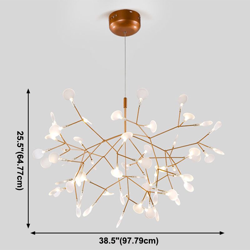 Candeliers modernos para accesorios de iluminación de araña redonda de vestíbulo con sombra acrílica