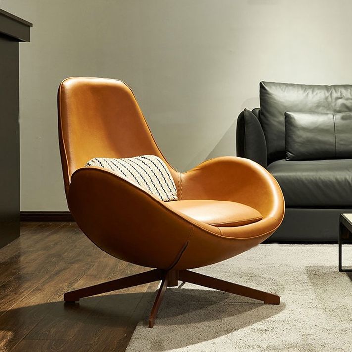 33.85" Wide Arm Chair Flared Arms Accent Chair with 4-Star Leg