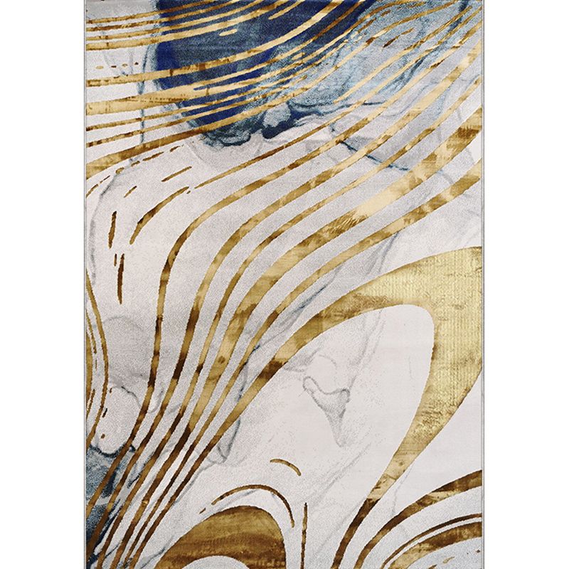 Multi Colored Funky Rug Polyster Abstract Pattern Indoor Rug Non-Slip Pet Friendly Easy Care Carpet for Bedroom