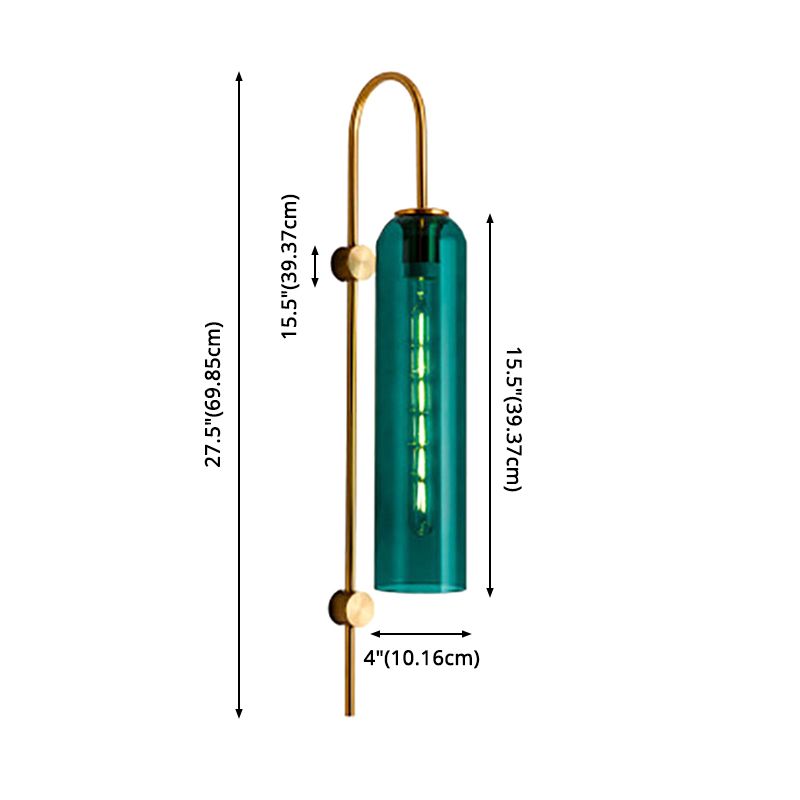 Postmoderne Einfachheit Zylinder Wandleuchte Glaswandleuchten für Schlafzimmer