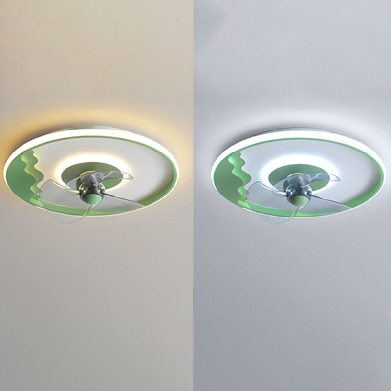 Luci ventilatori a soffitto geometrico in metallo 2 moderni luci a filo a filo lampada