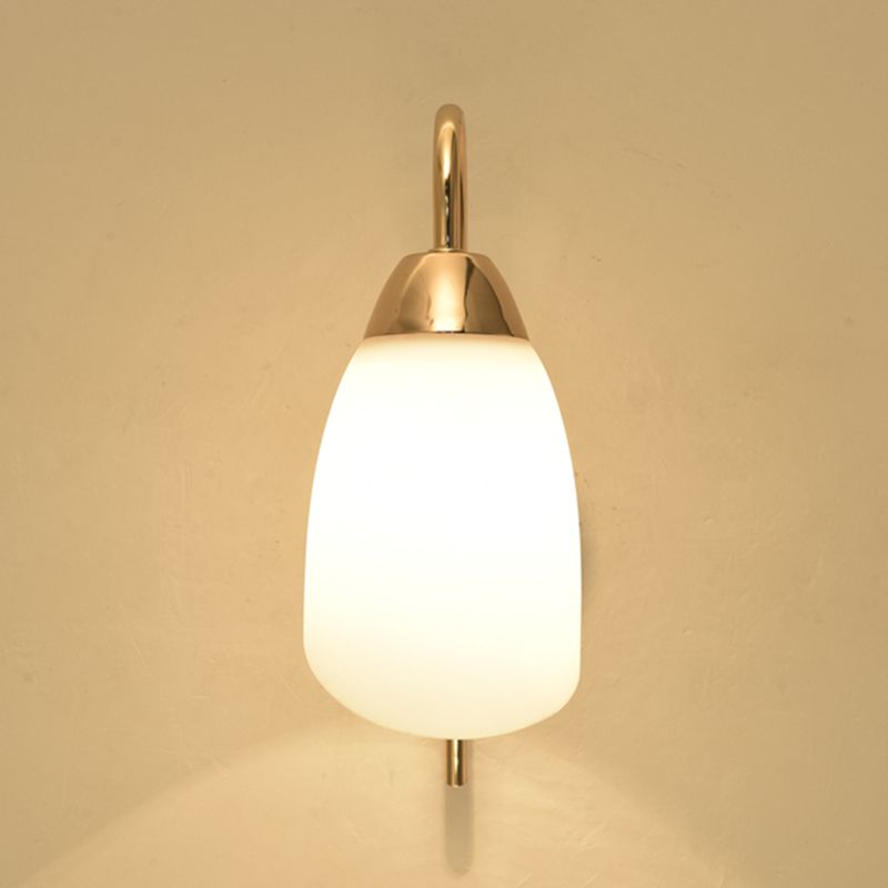 Light Luxury Wall Mount Light Geometry Shape Wall Lamp with Glass Shade for Bedroom