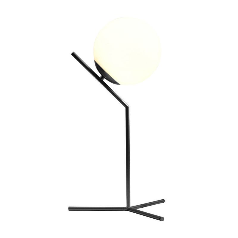 Lampada da comodino globale contemporaneo vetro latte 1 lettura della testa di lettura luce in nero/oro
