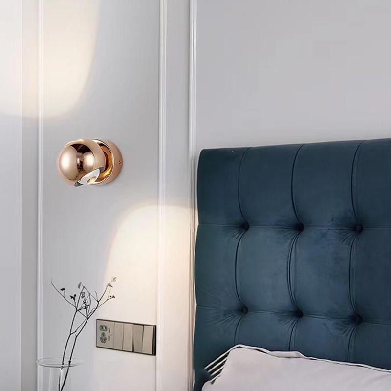 Modernism Wall Sconce Spherical Sconce Lighting with Metal for Bedroom