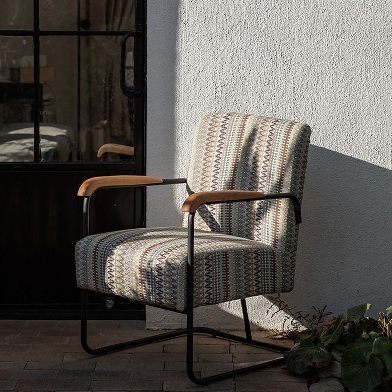 Arms Included Chair with wooden handrail 32.67" Wide Armchair for Living Room