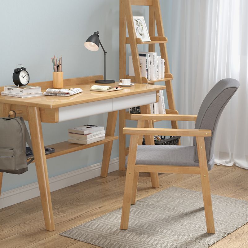 Fauteuil de salle à manger en bois de style contemporain, chaises latérales de cuisine d'intérieur de 18 pouces de large