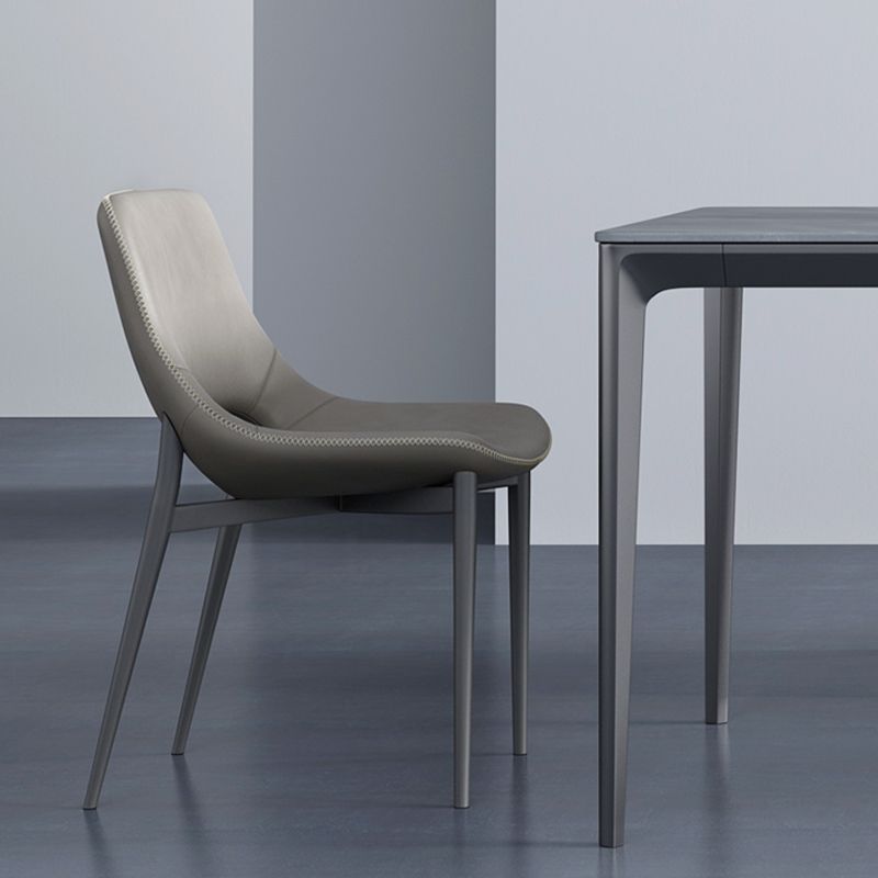 Industrial Side Chair Open Back Metal Dining Room Chair for Home