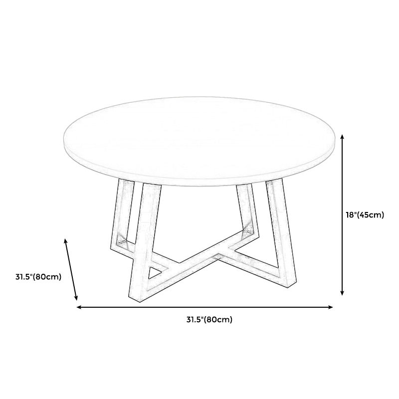 Modern Style White/black/wood/yellow/walnut Round Wood-based Craft Top Coffee Table