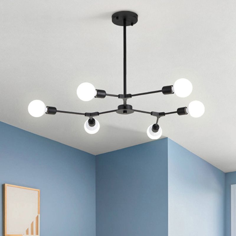 Adjustable Metal Chandelier Light Industrial Multi Light Pendant Light for Interior Spaces