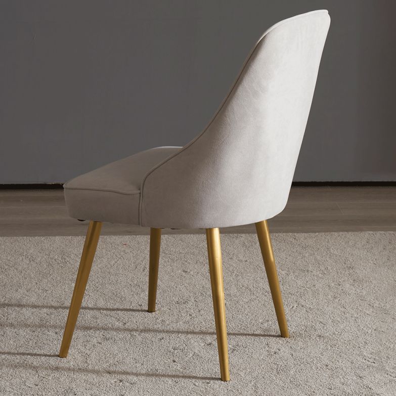 Chaises de salle à manger en métal de style contemporain, chaises sans bras Parsons pour cuisine