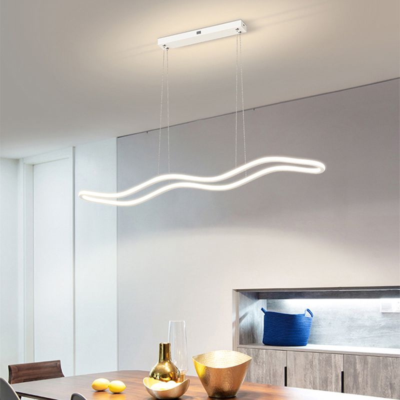 Linear Island Lights Contemporary Metal 1 Light Pendant Light Kit