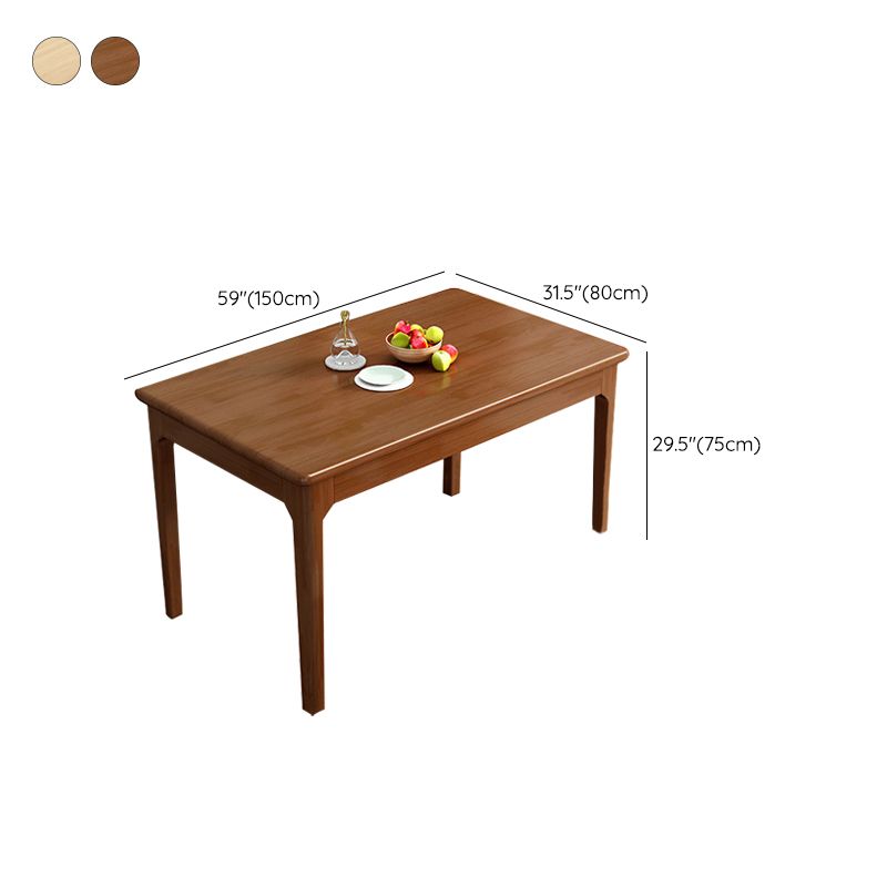 Modern Wood Dining Room Table Rectangle Dining Table for Kitchen