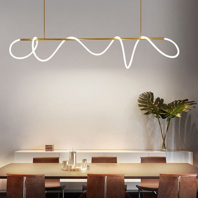 Luz de la isla de gel lineal Luz de la isla Luz de techo moderno para sala de estar para sala de estar