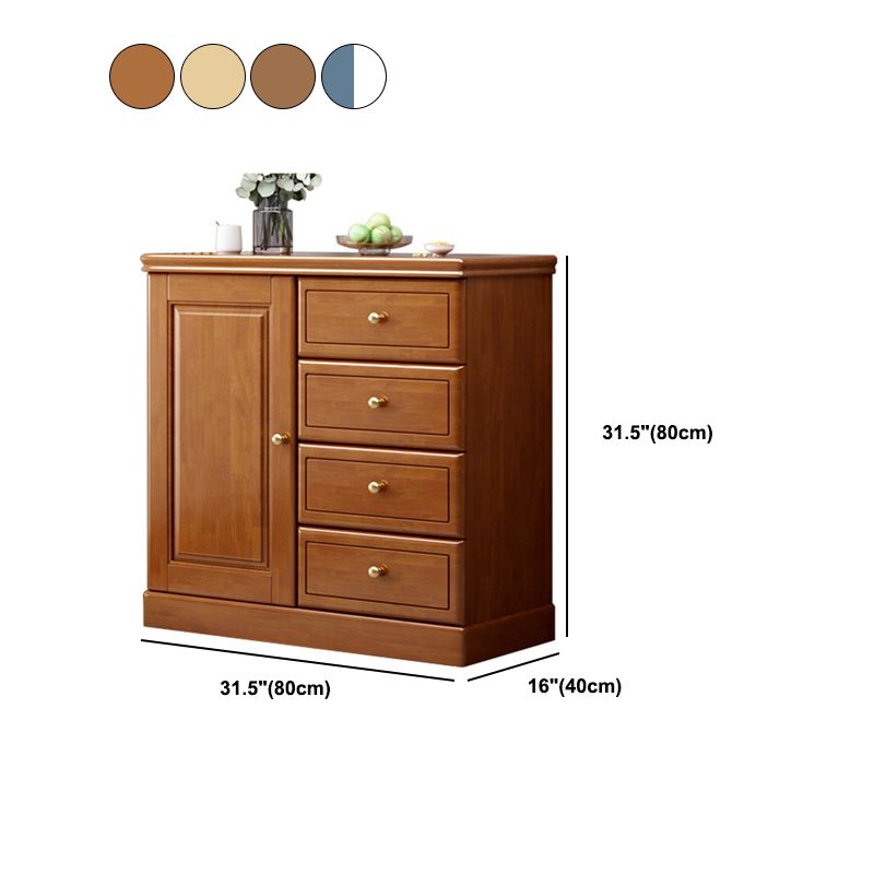 Rubberwood Accent Cabinett with 1 Door 15.74" Wide Modern Side Cabinet