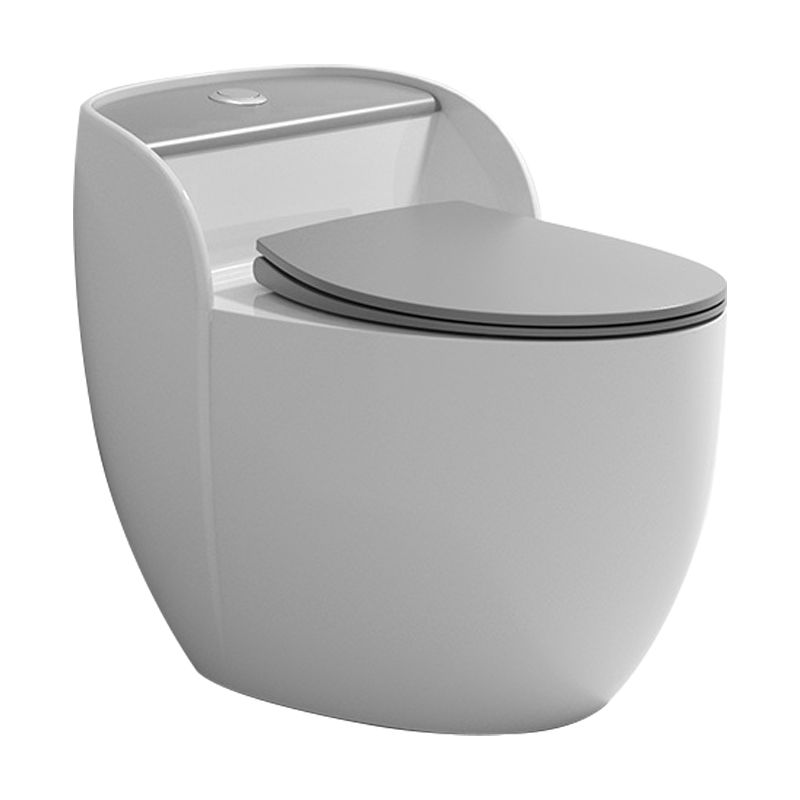 Modern Flush Toilet Ceramic Round-Front One-Piece Toilet with Slow Close Seat