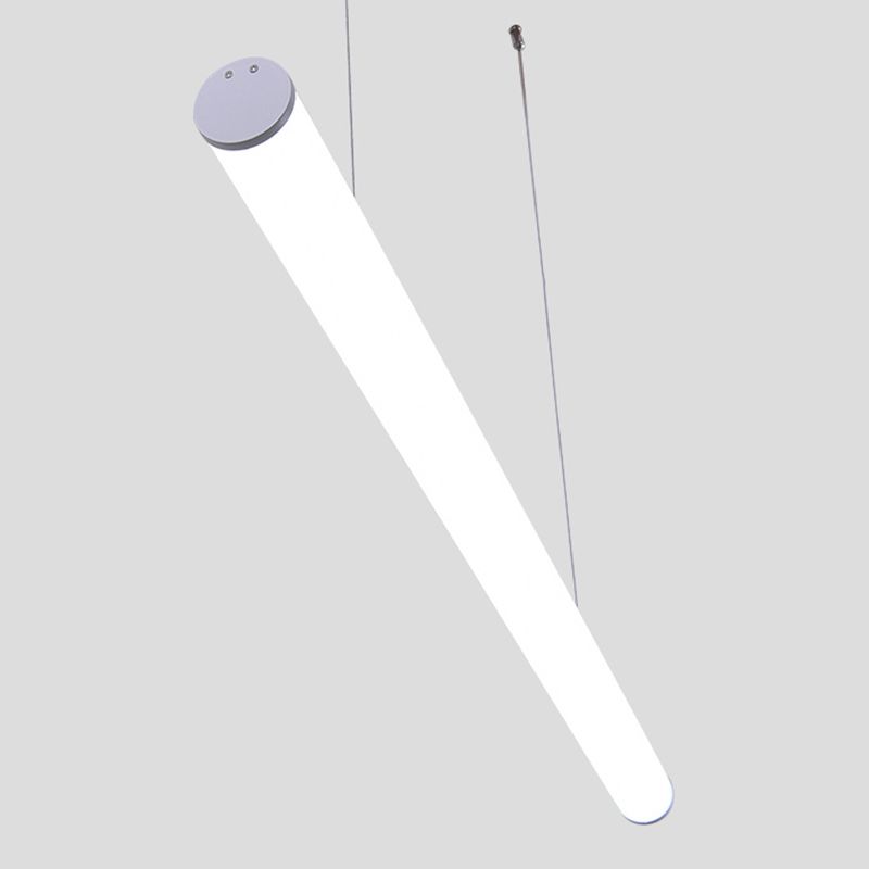 1 luminaire linéaire linéaire modernisme suspension à l'île métallique en blanc