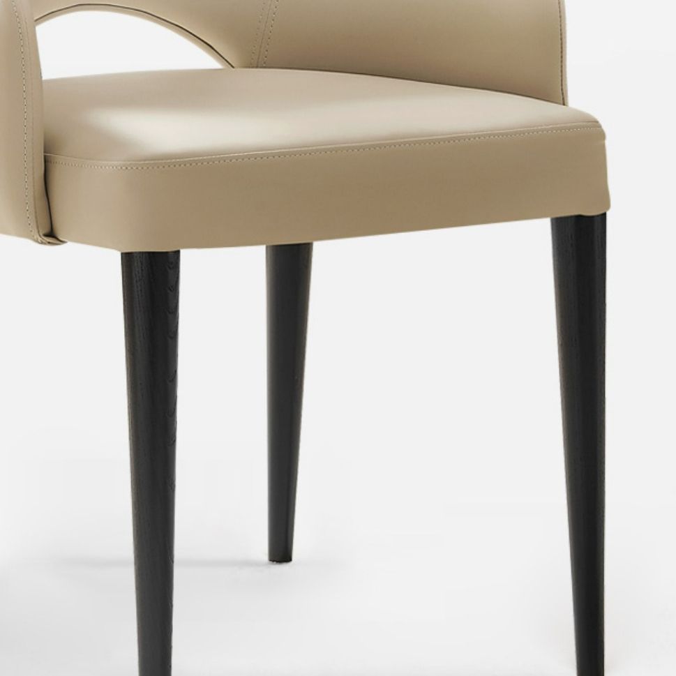 Modern Style Open Back Upholstered Leather Home Dining Side Chair