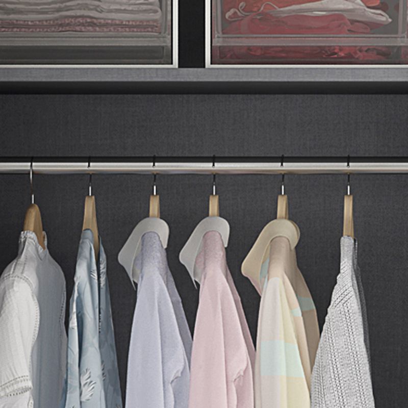 Engineered Wood Wardrobe Cabinet Modern Style Wardrobe Closet with Shelves