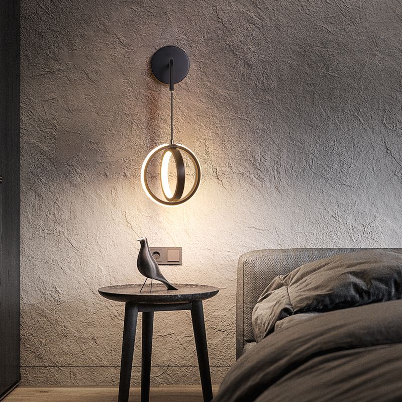 Luce contemporanea a 2 luci a 2 luci a parete a parete montata per la camera da letto